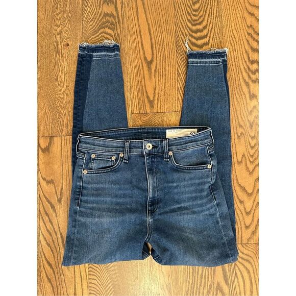 Rag & Bone High Rise Ankle Skinny Jeans With Side Stripe Size 27 - Picture 1 of 5